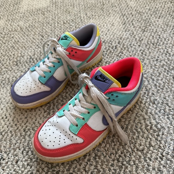 Nike Dunks Kids Colorful Sneakers - Red, Purple, Green - Picture 3 of 6